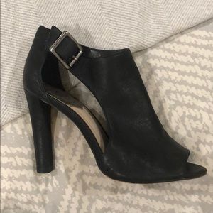 Vince Camuto black leather booties / heels